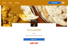 Tablet Screenshot of currygarden-se16.co.uk